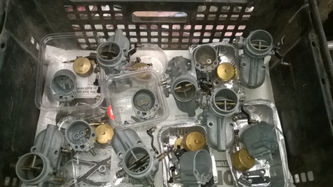 Keith's Carb production line - stripped, checked, soda blasted &amp; ready for reassembly